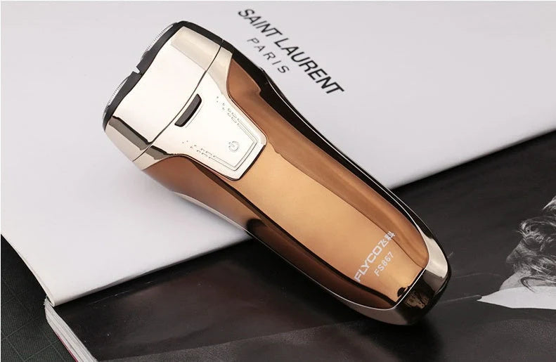 Feike smart washing electric shaver in rose gold with rotary 2 head