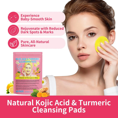 Turmeric Kojic Acid Cleansing Pads for radiant and clear skin