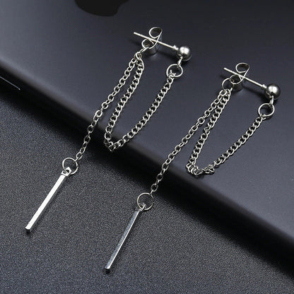 Elegant silver chain earrings for women, perfect for any outfit