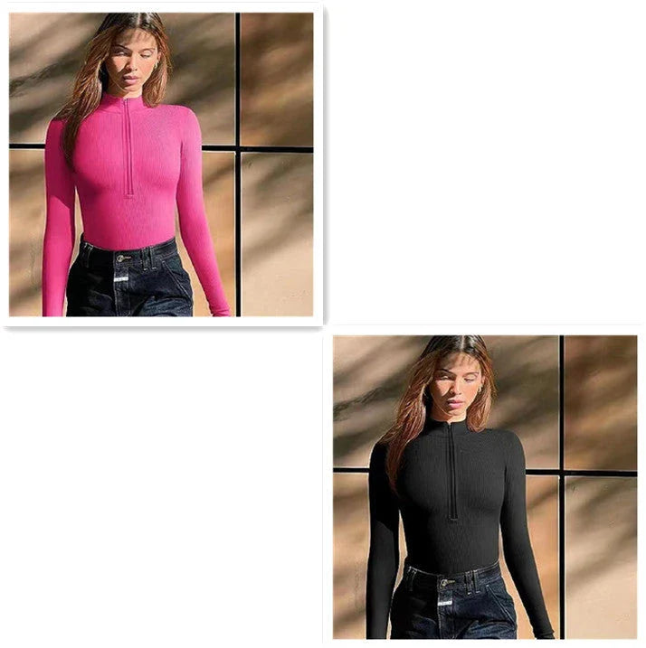 Slimming seamless long sleeve jumpsuit for women in various colors and styles