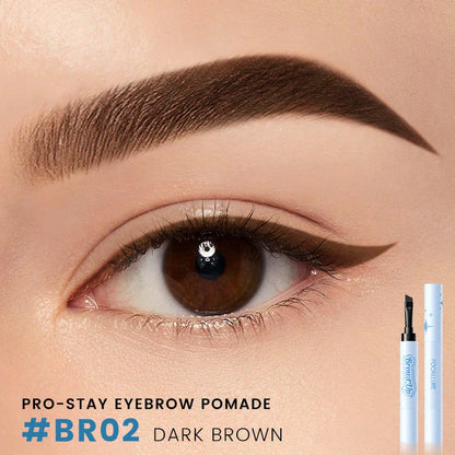 2-in-1 Eyebrow Gel and Eyeliner Pencil with built-in brow brush for natural, long-lasting results