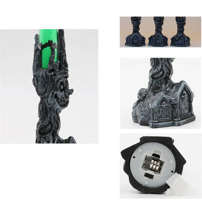 Enchanting Halloween decoration with candle light illusion and quirky hand-holding design