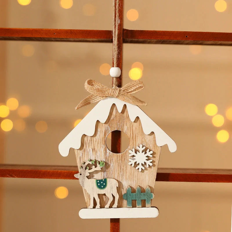 Festive LED string lights with Santa Claus and snowflakes for holiday decor