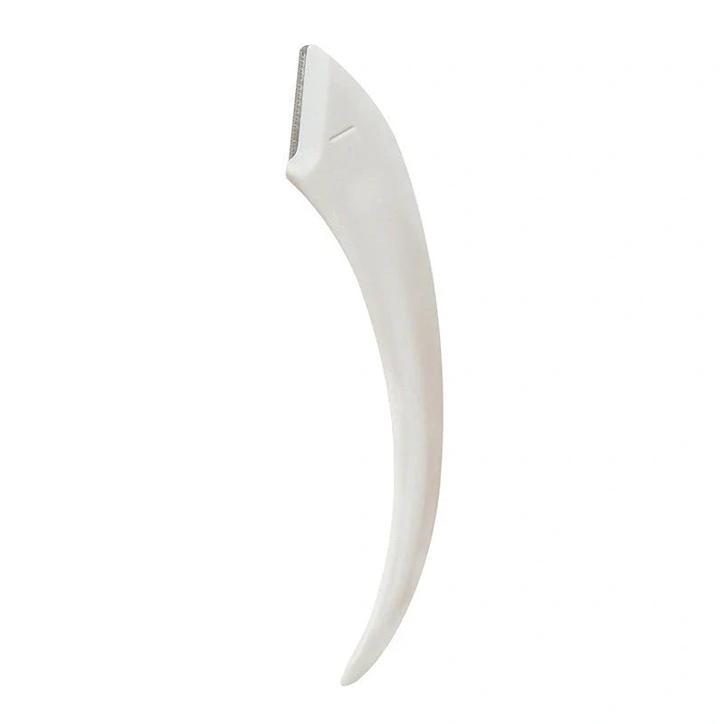 Stainless steel eyebrow trimming knife with comb for precise grooming