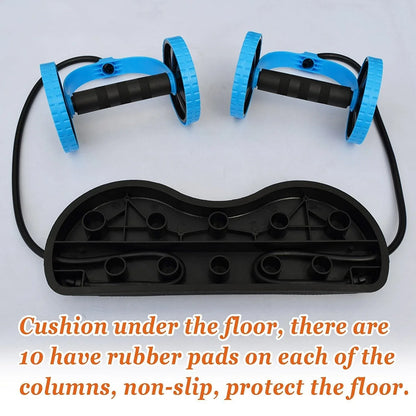 Premium Abdominal Muscle Training Roller with Resistance Bands for Strengthening Core Muscles and Improving Fitness