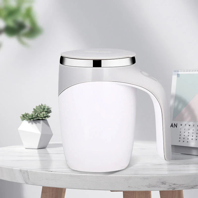 Hands-Free Magnetic Stirring Mug for Effortless Beverage Mixing at Home or Office