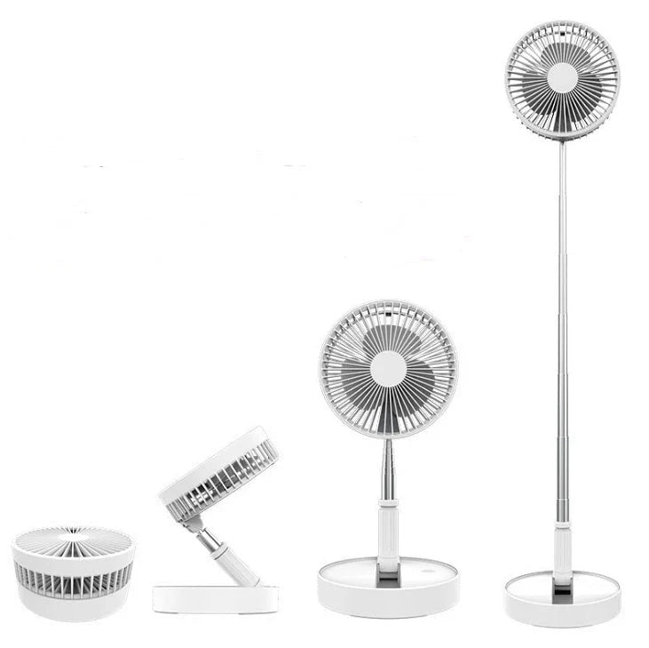 Versatile portable USB cooling fan with adjustable settings and long-lasting battery for use in home, outdoor, and camping environments