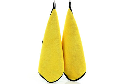 Sunny yellow coral velvet microfiber towel, 30x40cm, quick-dry