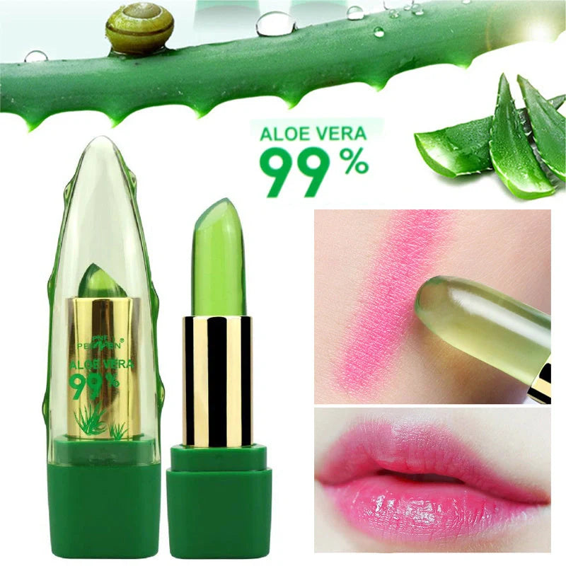 Aloe Vera Gel Color Changing Lipstick Gloss in personalised shade with moisturising benefits