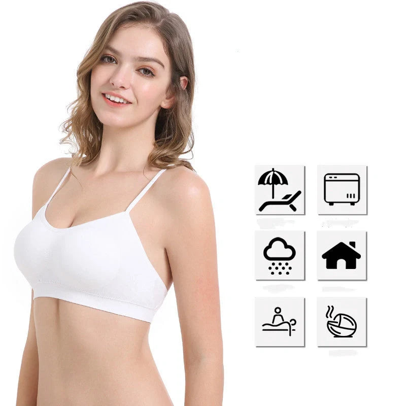 Disposable underwear sets with simple and cross belt designs in white