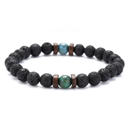 Stylish volcanic stone bracelet in various colors and designs for men