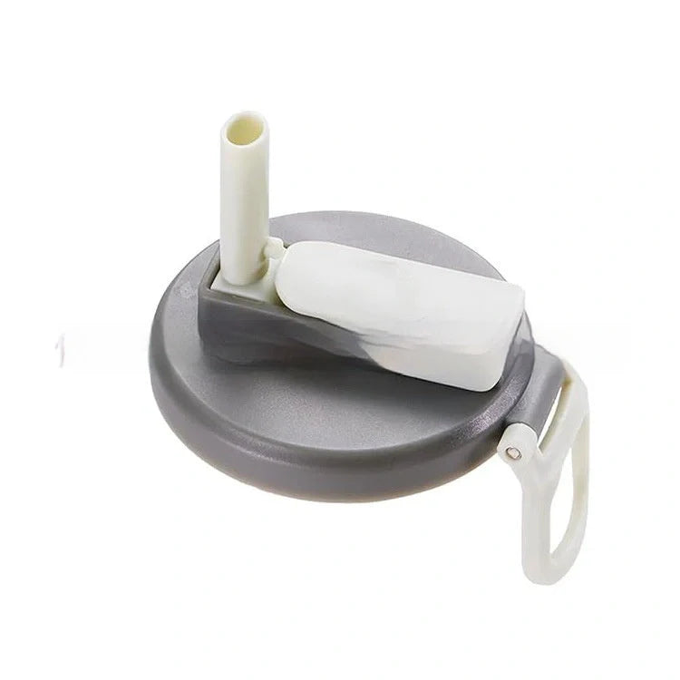 Reusable soda can lid with straw in various colours, fitting standard Coke cans