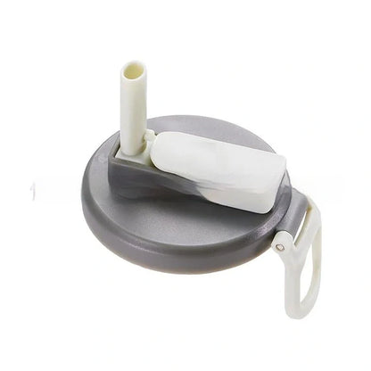 Reusable soda can lid with straw in various colours, fitting standard Coke cans