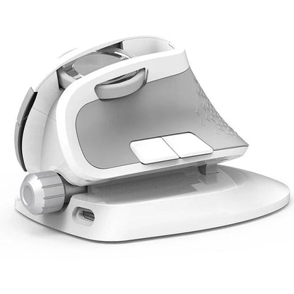Ergonomic wireless vertical mouse with adjustable angle, high-precision sensor, and intuitive controls for enhanced productivity and comfort