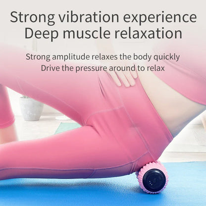 USB Charging Electric Yoga Ball in blue and pink for muscle relaxation