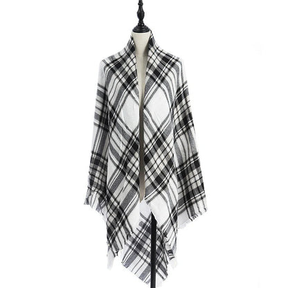 Luxury plus-sized double-sided cashmere-like scarf shawl in various colors