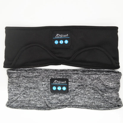 Cosy Bluetooth headband with wireless music and sleep mask, made with premium sheep wool fabric for a snug, sweat-absorbent fit