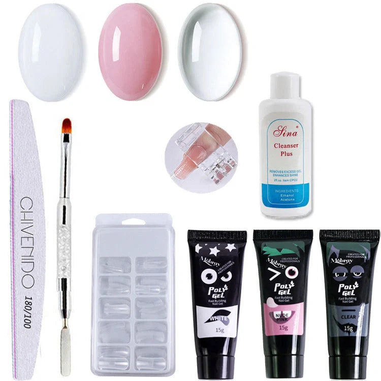 Premium Gel Nail Crystal Extender Kit for DIY manicures at home