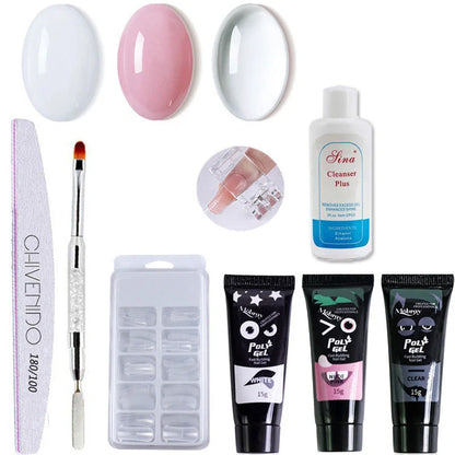 Premium Gel Nail Crystal Extender Kit for DIY manicures at home