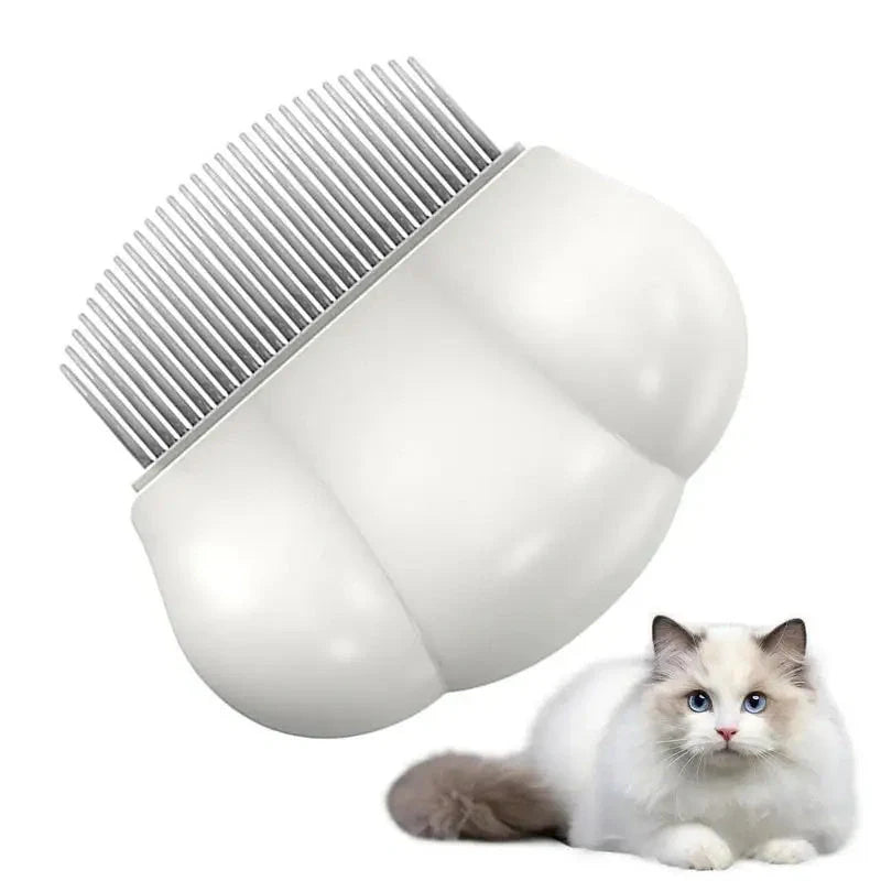 Universal pet grooming comb with ergonomic handle for dogs, cats, and rabbits