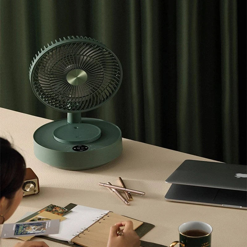 Storage Floor Electric Fan with remote control and humidification feature