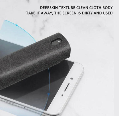 2-in-1 phone and computer screen cleaner kit with microfiber cloth for effective screen cleaning