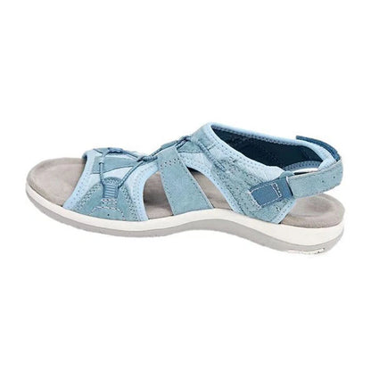 Women's Roman Wedge Sandals with Velcro fastening in various colours