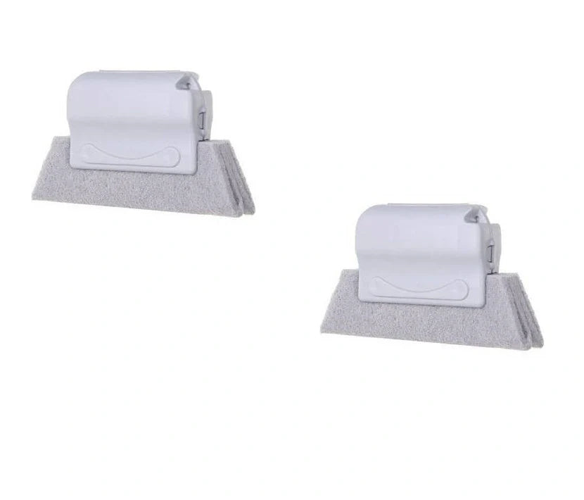 Creative Window Groove Cleaning Gap Brush Slot Cleaner in beige, light grey, and blue