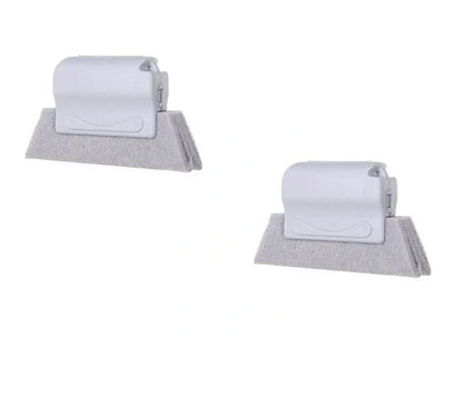 Creative Window Groove Cleaning Gap Brush Slot Cleaner in beige, light grey, and blue