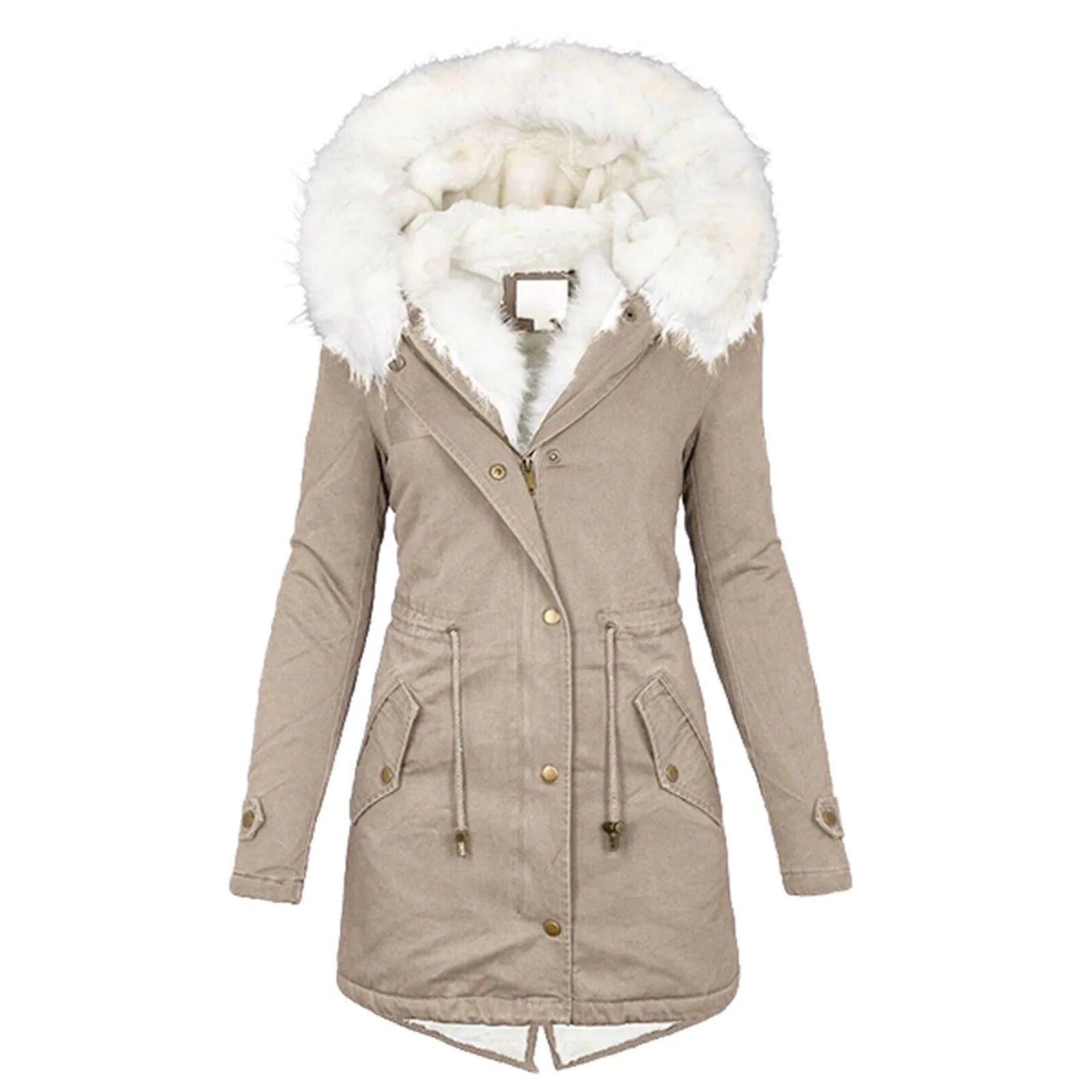 Women's lightweight padded jacket with white collar in various colours