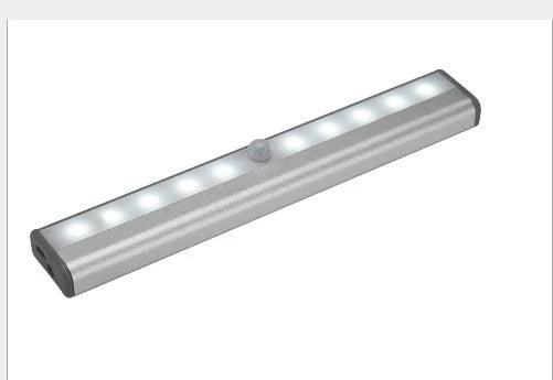 Sleek motion-activated LED cabinet light with infrared sensor for hands-free, energy-efficient illumination