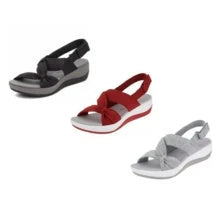 Stylish women's fish mouth sandals in various colors, featuring cloth uppers and rubber soles for comfort and durability