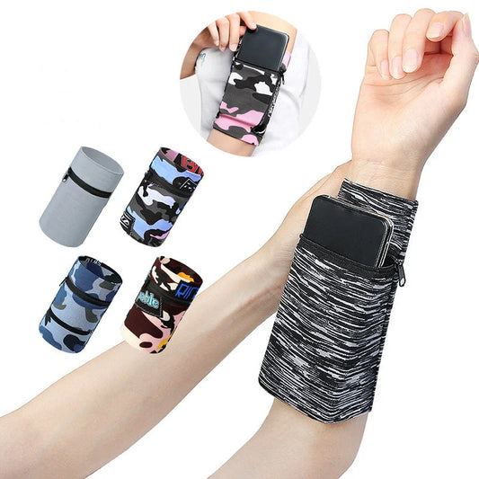 Unisex running mobile phone arm bag in various colours, adjustable for a secure fit