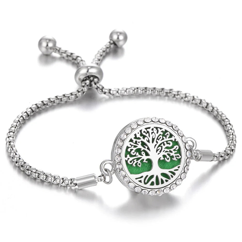 Stylish Aromatherapy Bracelet with Essential Oil Diffuser in various designs