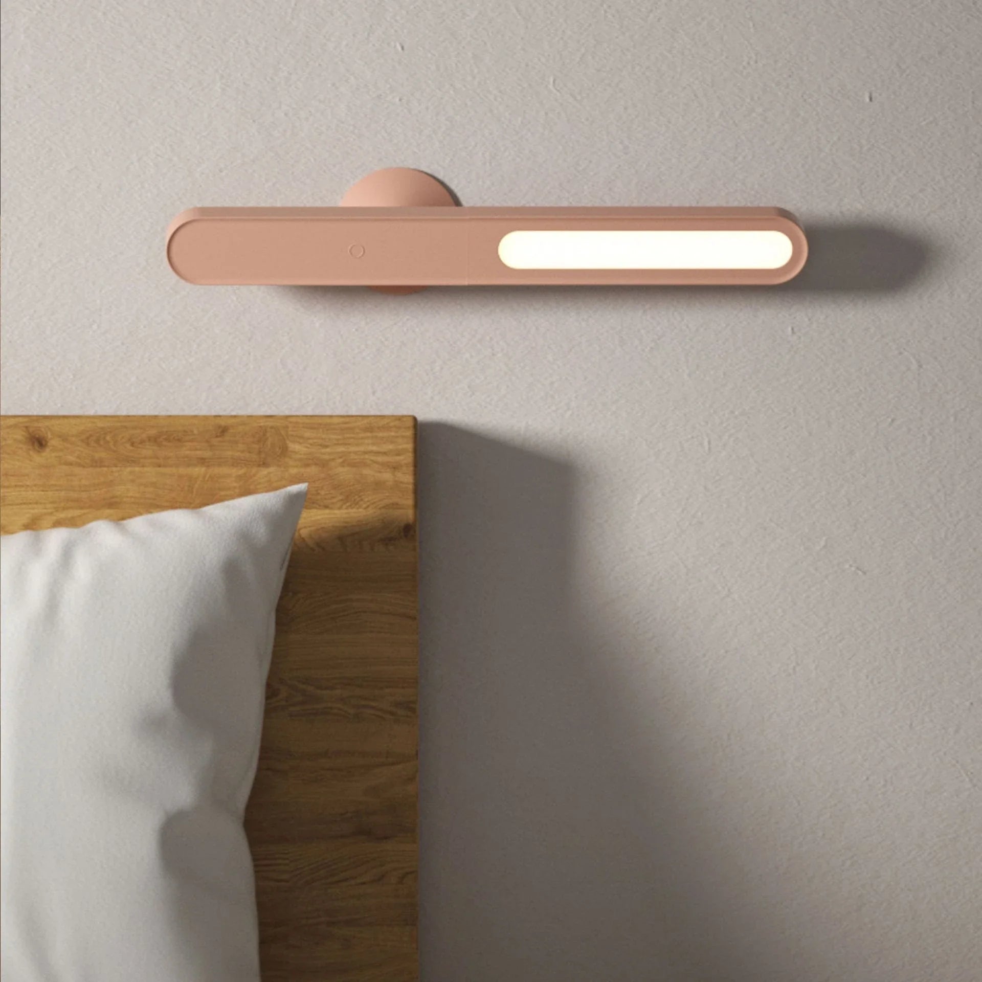 Elegant wireless reading lamp with geometric design, touch controls, and USB charging for versatile home lighting