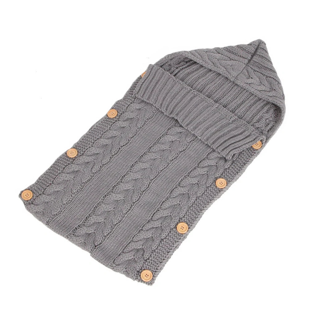 Newborn knit sleeping bag in various colours, size 70x35cm, made from soft acrylic