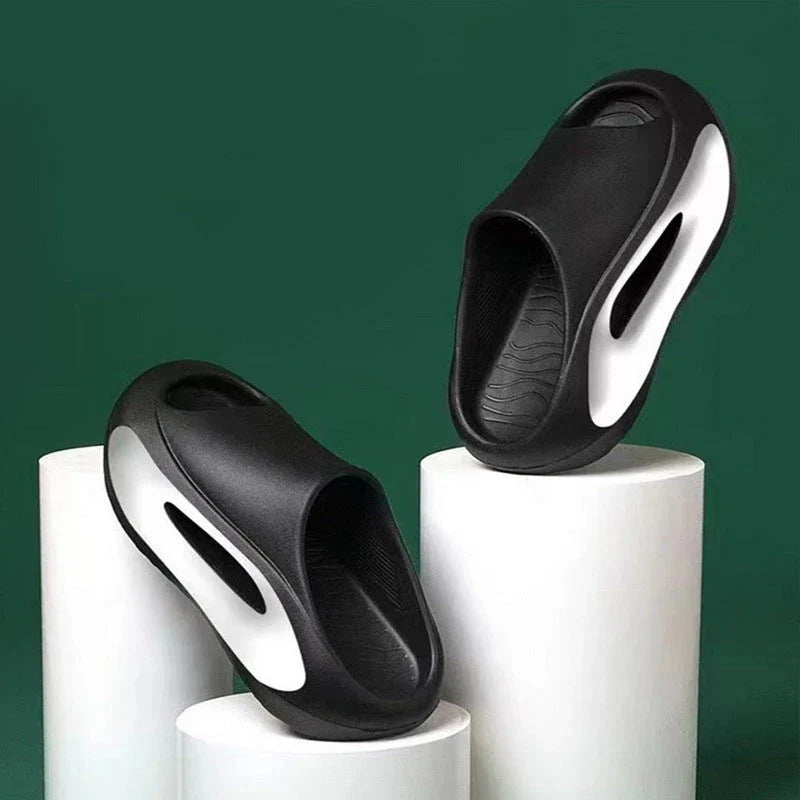 Stylish unisex beach slippers with a unique hollow, ventilated design for maximum breathability and comfort