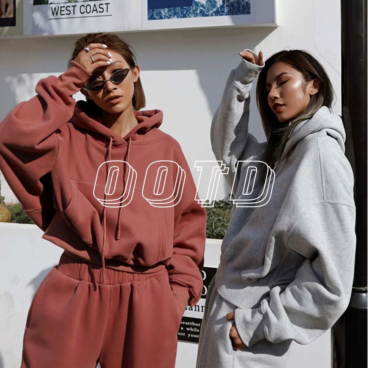 Stylish Autumn & Winter Women's Casual Hoodie Coat Outfit in various colors and sizes