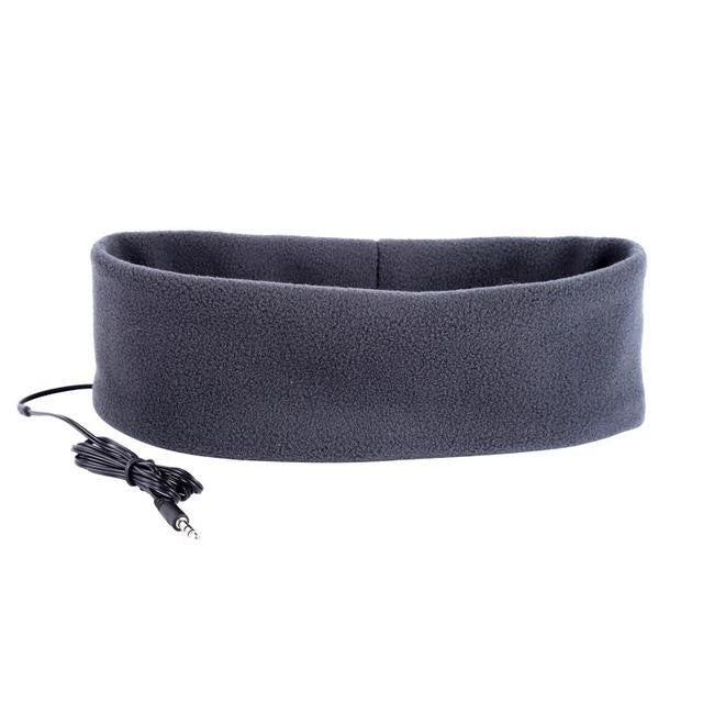 Soft, cozy sleep headphones with built-in speakers and sleep mask functionality for a comfortable and restful night's sleep