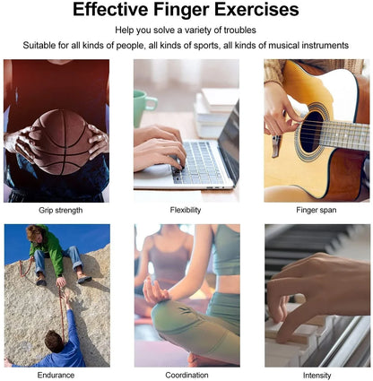 Premium silicone finger strengthener device for improving hand grip, relieving arthritis pain, and building finger dexterity
