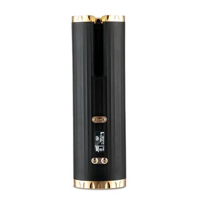 Cordless Automatic Hair Curler with LCD Display for creating salon-quality curls and waves on the go
