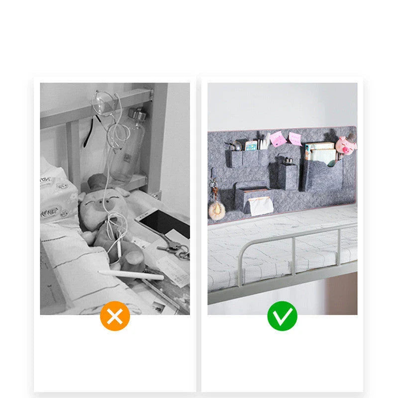 Premium felt storage board with multiple compartments for organised storage