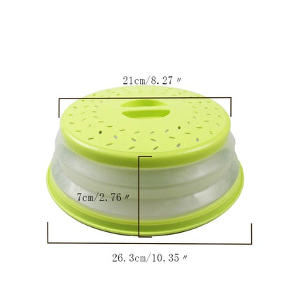 Dual-use foldable plastic microwave cover in assorted colours