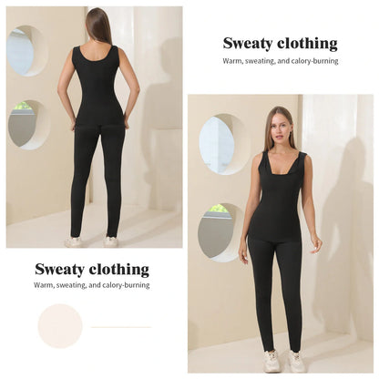 Women's black polyester sweatshirt for yoga and running, shapewear design