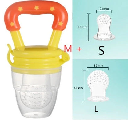 Versatile silicone pacifier with secure design to provide a safe and comfortable feeding experience for babies