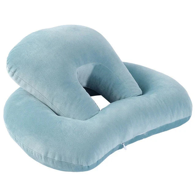 Plush U-Shaped Neck Pillow with Adjustable Support for Neck and Shoulder Comfort
