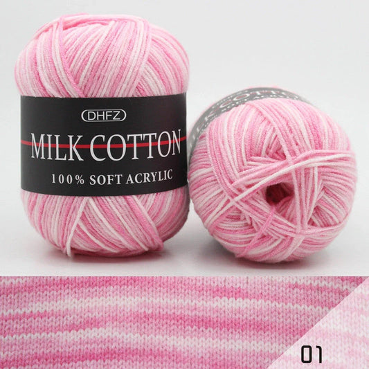 Vibrant multi-colour jacquard knitting yarn for creative projects