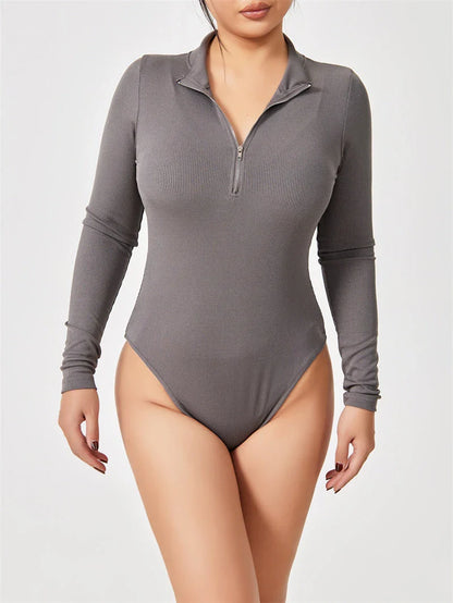 Slimming seamless long sleeve jumpsuit for women in various colors and styles