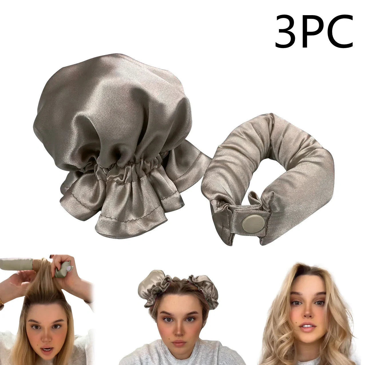 Heatless curl stick with cloth cover for safe overnight hair styling