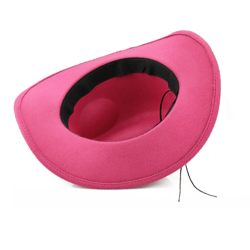 Woolen Denim Cowboy Hat in various colours showcasing European and American style